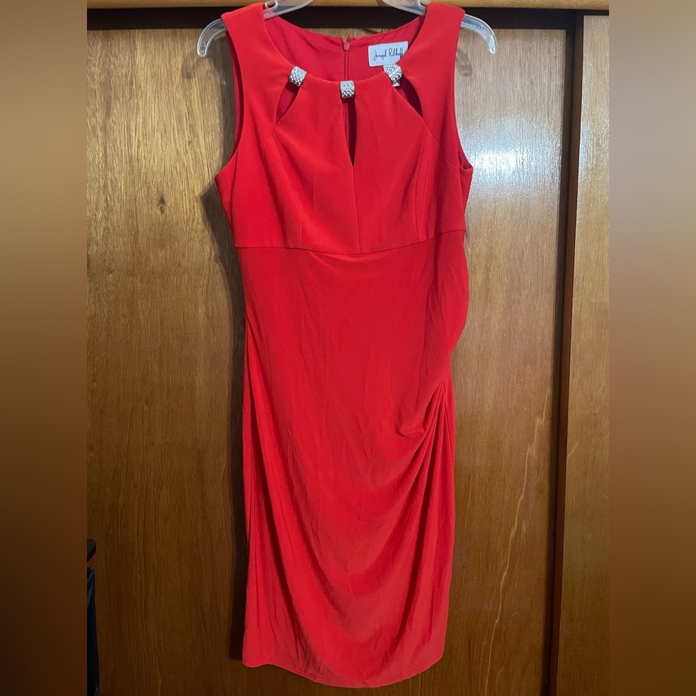 Joseph Ribkoff Vibrant Red Midi Dress